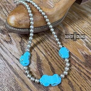 Texline Chunky Turquoise Statement Necklace